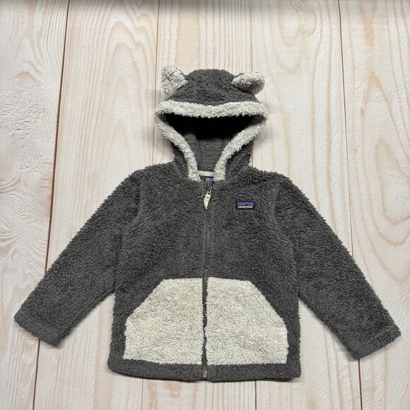 Patagonia Other - Patagonia Baby Toddler 3T Furry Friends Fleece Hoodie Toddler Bear Cub Ears